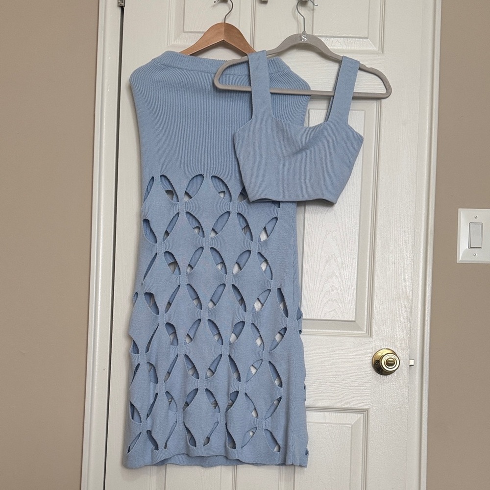 Blue Knit co ord set